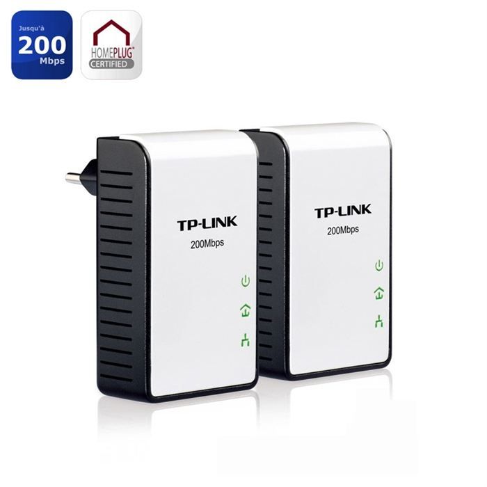 Contient 2 adapatateur CPL   Débit 200 Mbps   Plug & Play   Bouton d