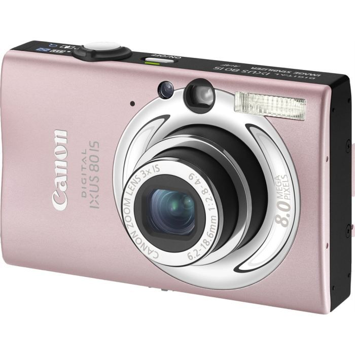 Canon Digital IXUS 80 IS Rose + Housse cuir Canon   Achat / Vente