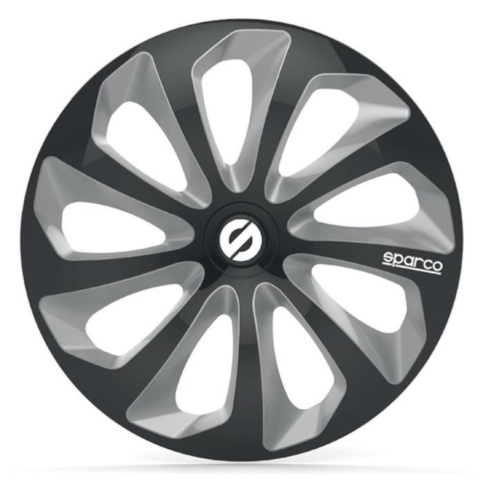 Enjoliveurs Sparco Treviso 15 Pouces – Argent, Set De 4.