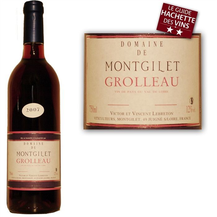 Grolleau 2007   Achat / Vente VIN ROUGE Montgilet Grolleau 2007