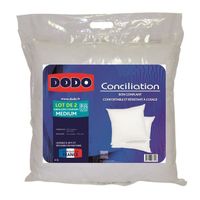 OREILLER DODO Lot de 2 Oreillers Conciliation - 65 x 65 cm OREILLER DODO Lot de 2 Oreillers Conciliation - 65 x 65 cm