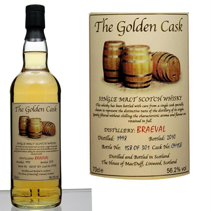 Braeval 1998 2010 Golden Cask   Achat / Vente Braeval 1998 2010