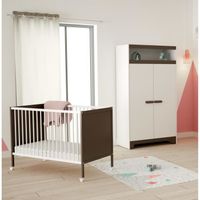 CHAMBRE COMPLÈTE BÉBÉ Chambre FANNY Lit et Armoire - Taupe CHAMBRE COMPLÈTE BÉBÉ Chambre FANNY Lit et Armoire - Taupe