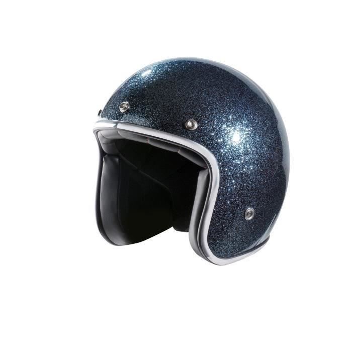 Nox Casque Jet N242 Pailleté Bleu Achat Vente Casque Moto
