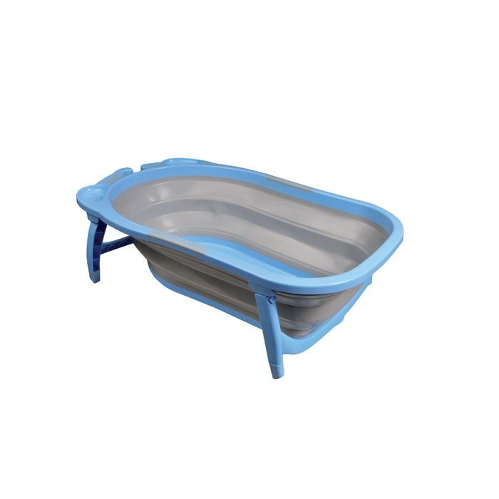 BABYSUN NURSERY Baignoire Pliable Bleu Blanc/taupe   Achat / Vente