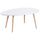 STONE Lot de 2 tables basses - Blanc et gris laqué