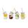ARD'TIME Lot de 4 bocaux drinking jars en verre av