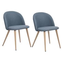 CHAISE ZOMBA Lot de 2 Chaises de salle à manger en métal CHAISE ZOMBA Lot de 2 Chaises de salle à manger en métal