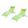 LOUNGITUDE Lot de 2 transats en aluminium blanc et