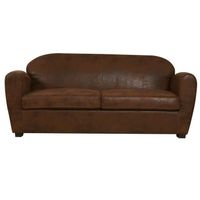 CANAPÉ - SOFA - DIVAN CORONA Canapé Club 2,5 places - Tissu effet cuir v CANAPÉ - SOFA - DIVAN CORONA Canapé Club 2,5 places - Tissu effet cuir v