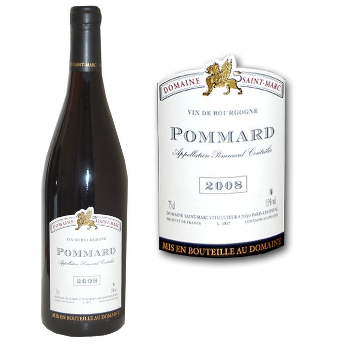 2008   Achat / Vente VIN ROUGE Pommard Domaine St Marc 2008