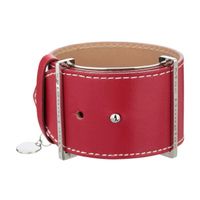 BRACELET - GOURMETTE MAC DOUGLAS Bracelet Acier Cuir Rouge Manchette Ma BRACELET - GOURMETTE MAC DOUGLAS Bracelet Acier Cuir Rouge Manchette Ma