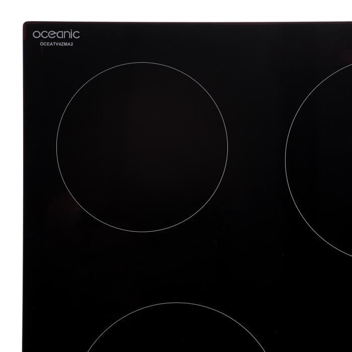  OCEATV4ZMA2 Table vitrocéramique-4 zones-6000W-L59xP52cm-Revêtement2