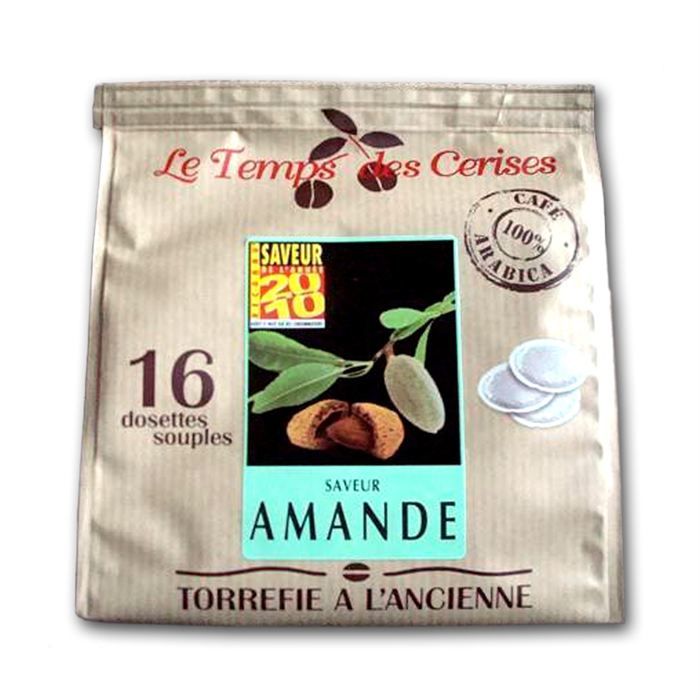 LE TEMPS DES CERISES Café Amande 16 Dosettes 112g - Achat / Vente café
