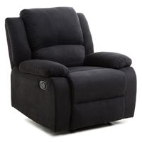 FAUTEUIL RELAX Fauteuil relaxation - Tissu noir - Style con FAUTEUIL RELAX Fauteuil relaxation - Tissu noir - Style con