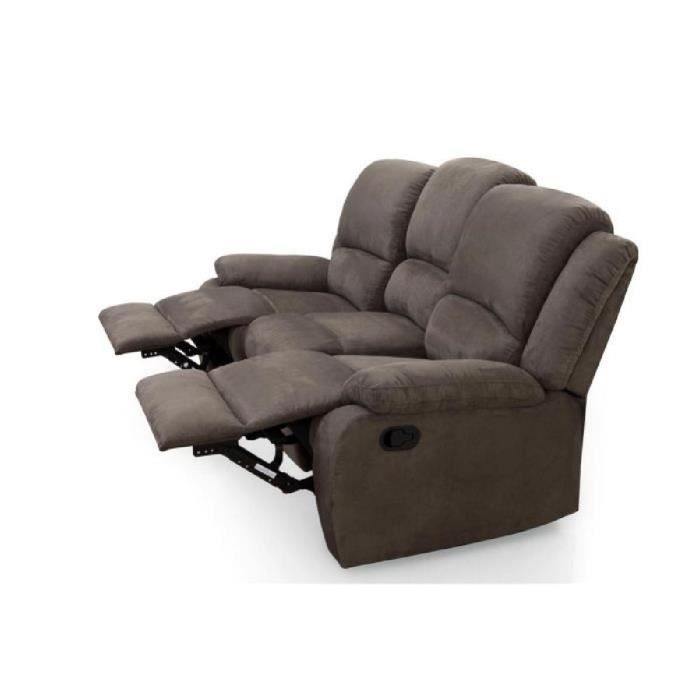 RELAX Canapé microfibre taupe 3 places   Achat / Vente CANAPE RELAX