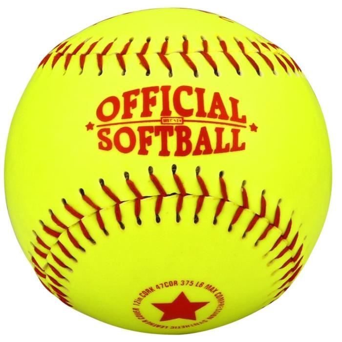 Lot De 12 Balles De Baseball D'entraînement Bkkack - Jaunes, Fossettes, 9 Pouces
