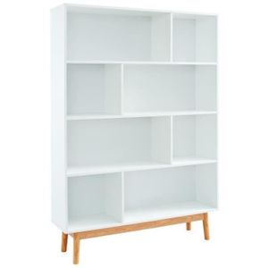 frozen bibliotheque scandinave laquee blanc mat