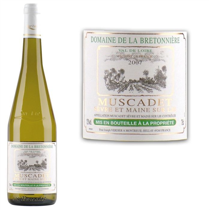 2007   Achat / Vente VIN BLANC Muscadet Bretonnière 2007  