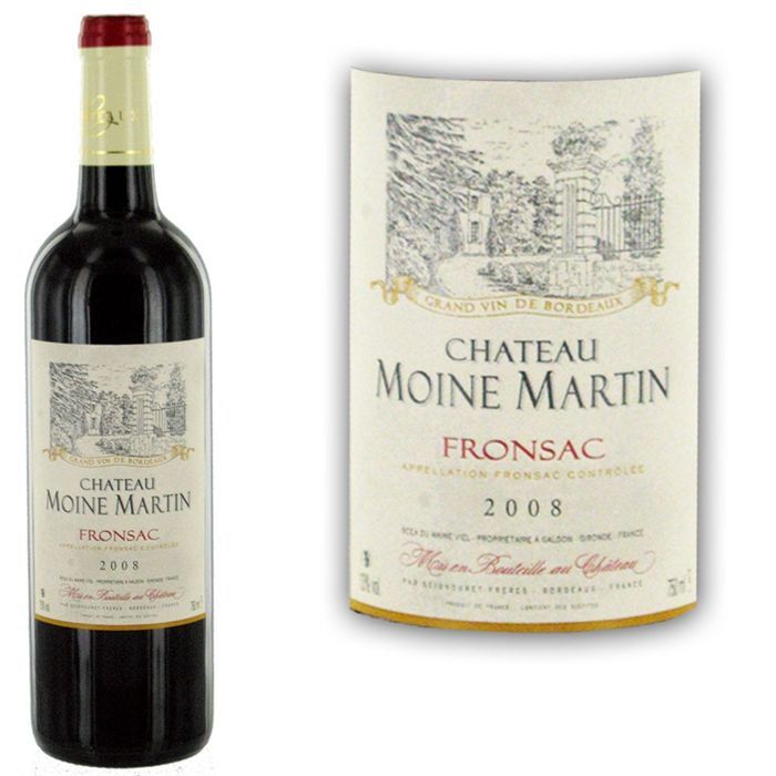 2008   Achat / Vente VIN ROUGE Château Moine Martin 2008  