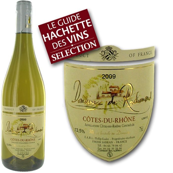 Domaine de Rochemond Côtes du Rhône Blanc 2009   Achat / Vente VIN