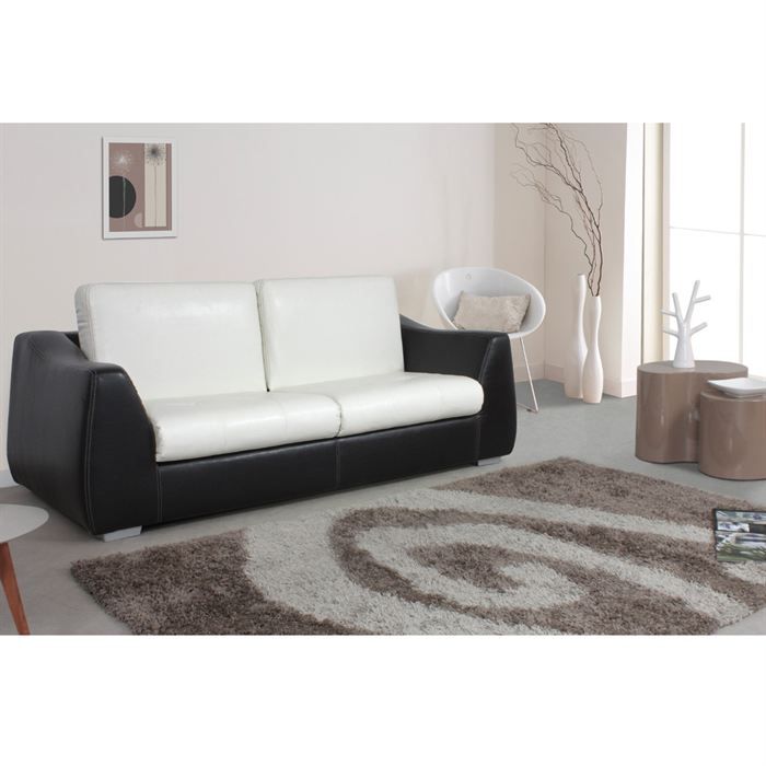 PRESTO LUXE Canapé conv. 140x190 HD24kg/m3 PU Noir   Achat / Vente