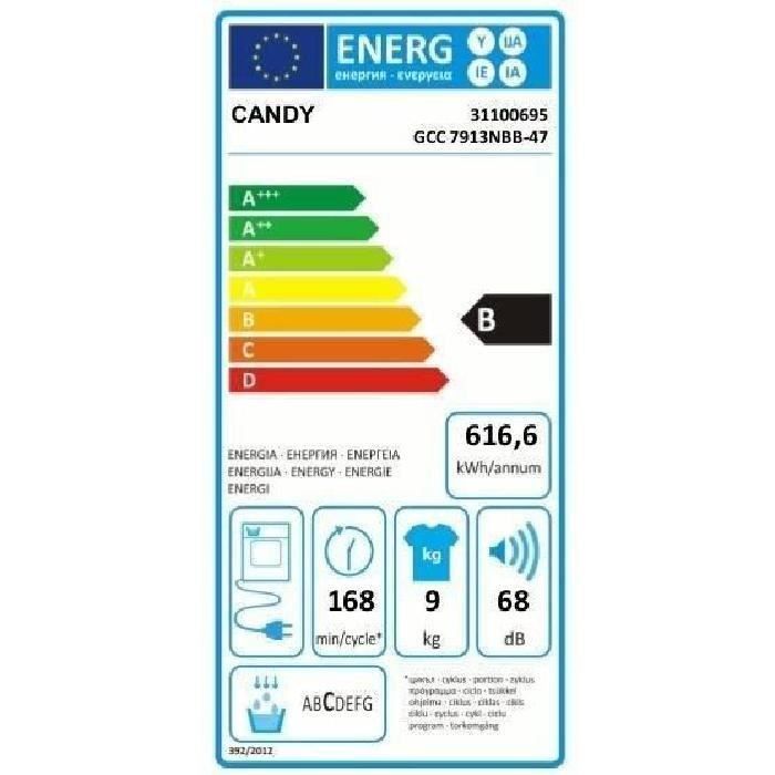  GCC 7913NBB - Sèche-linge à condensation1
