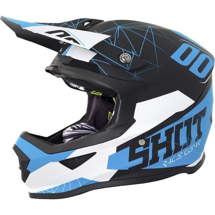 Shot Casque Cross Furious Spectre Noir Bleu Mat Achat Vente