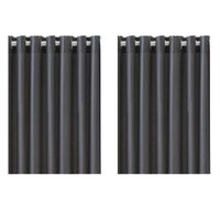 RIDEAU Paire rideaux œillets occultant ANTHRACITE 140x260 RIDEAU Paire rideaux œillets occultant ANTHRACITE 140x260
