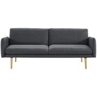 CANAPÉ - SOFA - DIVAN KAROL Canapé droit convertible 4 places - Tissu gr CANAPÉ - SOFA - DIVAN KAROL Canapé droit convertible 4 places - Tissu gr