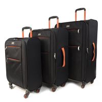SET DE VALISES KINSTON Set de 3 Valises Souple 4 Roues 57-68-78cm SET DE VALISES KINSTON Set de 3 Valises Souple 4 Roues 57-68-78cm