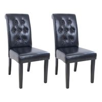 CHAISE CUBA Lot de 2 chaises de salle à manger - Simili n CHAISE CUBA Lot de 2 chaises de salle à manger - Simili n