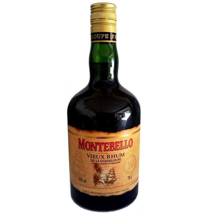 Montebello 10 ans 70cl   Achat / Vente RHUM Montebello 10 ans