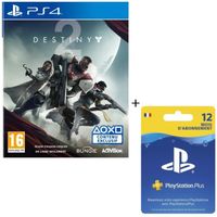 PACK ACCESSOIRE Destiny 2 + Abonnement PlayStation Plus 12 mois PACK ACCESSOIRE Destiny 2 + Abonnement PlayStation Plus 12 mois