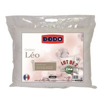 OREILLER DODO Lot de 2 oreillers LEO 45x70 cm blanc OREILLER DODO Lot de 2 oreillers LEO 45x70 cm blanc