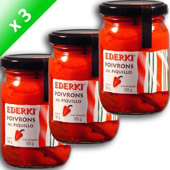 Lot de 3 Poivrons del Piquillo 150gr   Achat / Vente POIVRON Poivrons