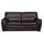 Canape cuir 3 places chocolat