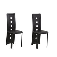 CHAISE KIM Lot de 2 chaises de salle à manger en simil... CHAISE KIM Lot de 2 chaises de salle à manger en simil...