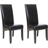 CHAISE CUBA Lot de 2 chaises de salle à manger - Simili n CHAISE CUBA Lot de 2 chaises de salle à manger - Simili n