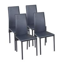CHAISE ELISA Lot de 4 Chaises de salle à manger en simili CHAISE ELISA Lot de 4 Chaises de salle à manger en simili