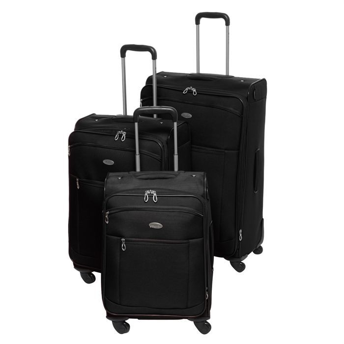 LYS Set de 3 valises trolley 4 roues RENNES Noir   Achat / Vente SET