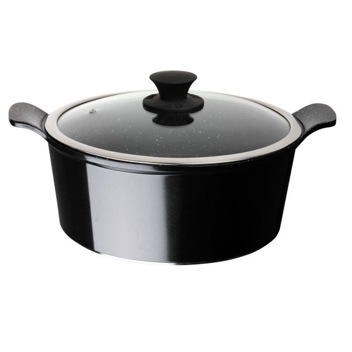 ART&CUISINE marmite Noir 24 cm effet pierre   Achat / Vente CASSEROLE