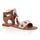LE TEMPS DES CERISES Sandale Plate Kampur Cognac F