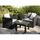 VICTORIA Salon de jardin 2 places aspect rotin tre