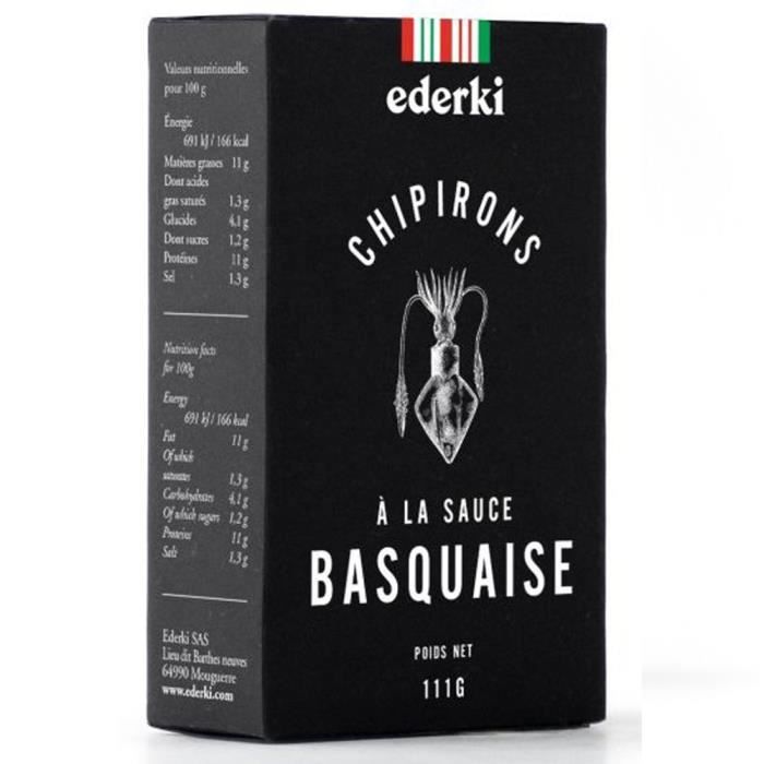 Ederki   Chipirons Entier Farcis Sauce Basquaise   Servir en apéritif