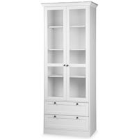 VITRINE - ARGENTIER LANDWOOD Vitrine - Style classique - Blanc - Porte VITRINE - ARGENTIER LANDWOOD Vitrine - Style classique - Blanc - Porte