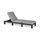 DAYTONA Bain de soleil aspect rotin tressé - Gris