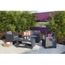MONACO Salon de jardin 4 places aspect rotin tressé - Gris ...