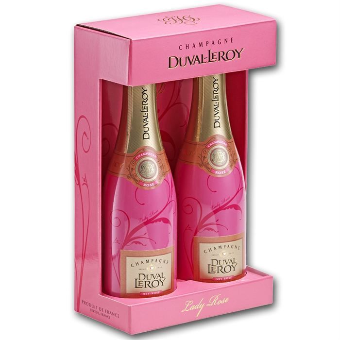 Coffret Duval Leroy Twin Lady Rose   Achat / Vente CHAMPAGNE Coffret D