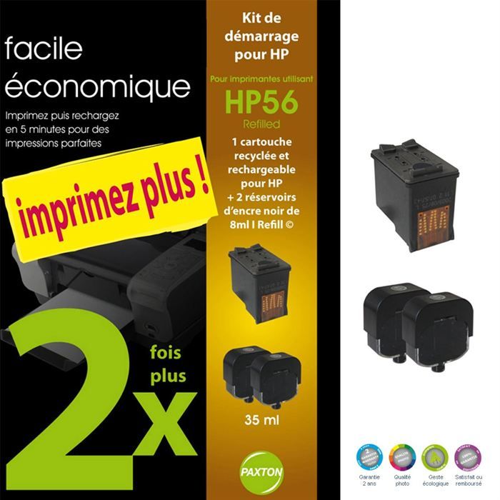 Paxton cartouche I refill HP 56 + dosettes   Achat / Vente CARTOUCHE